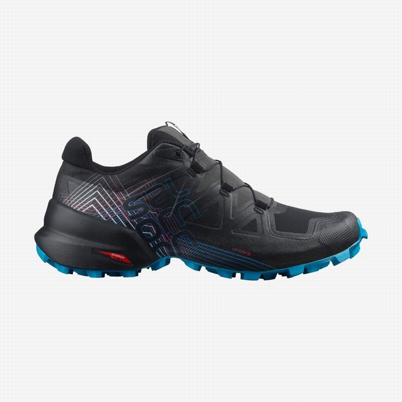 SALOMON UK - Mens Trail Running Shoes Black/Red,GXHS38071